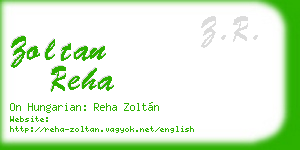 zoltan reha business card